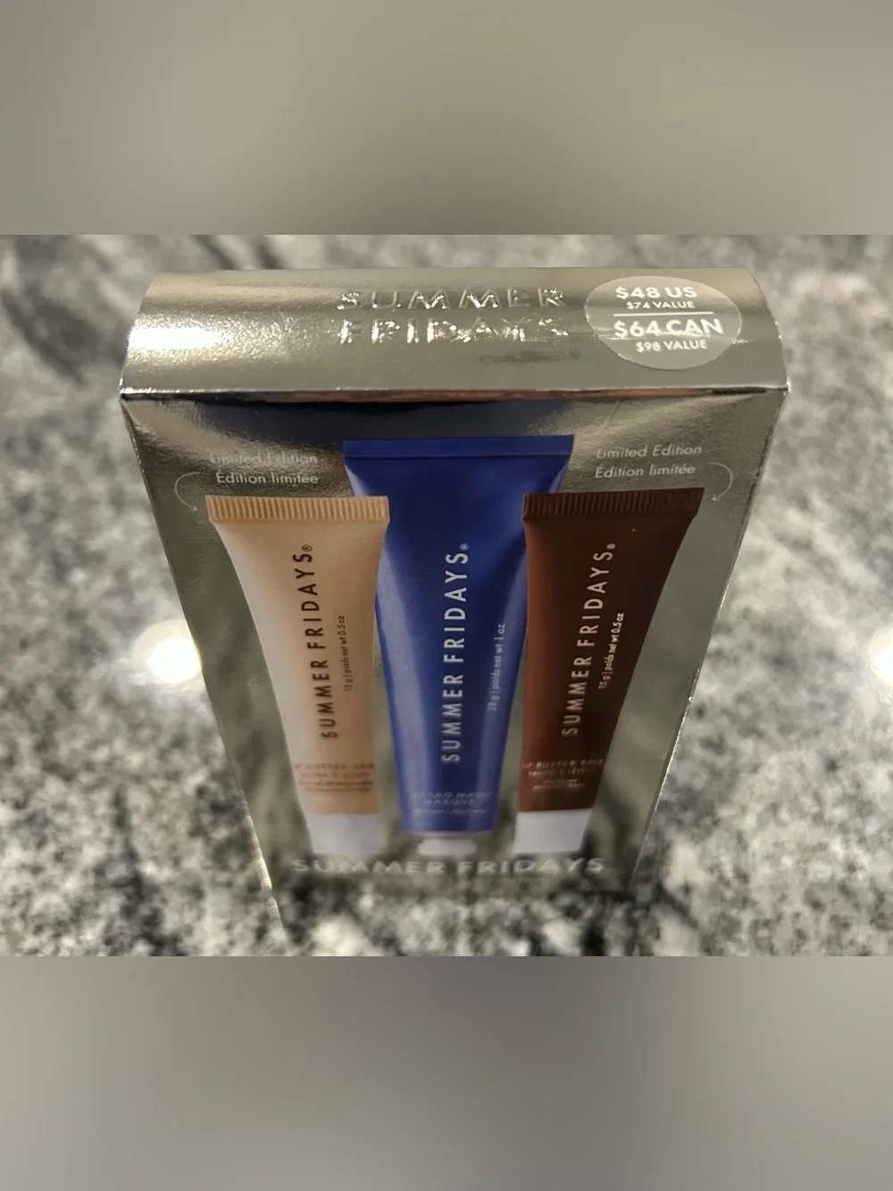 New Summer Fridays The Holiday Trio Set with Lip Butter Balm Hot Cocoa & Toasted